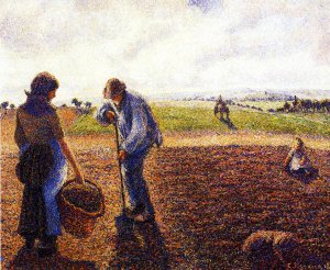 Peasants in the Field, Eragny, 1890