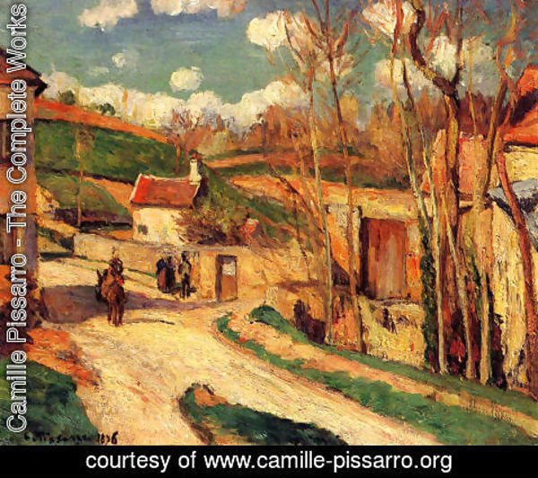 Camille Pissarro Crossroads at l'Hermitage, Pontoise Painting ...